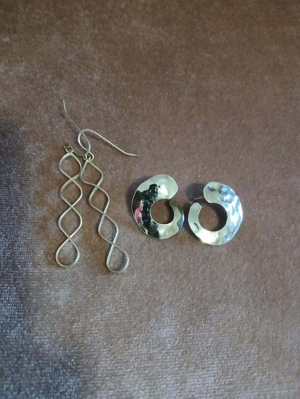 Two Pair Silvertoned Earrings - Women Jewelry